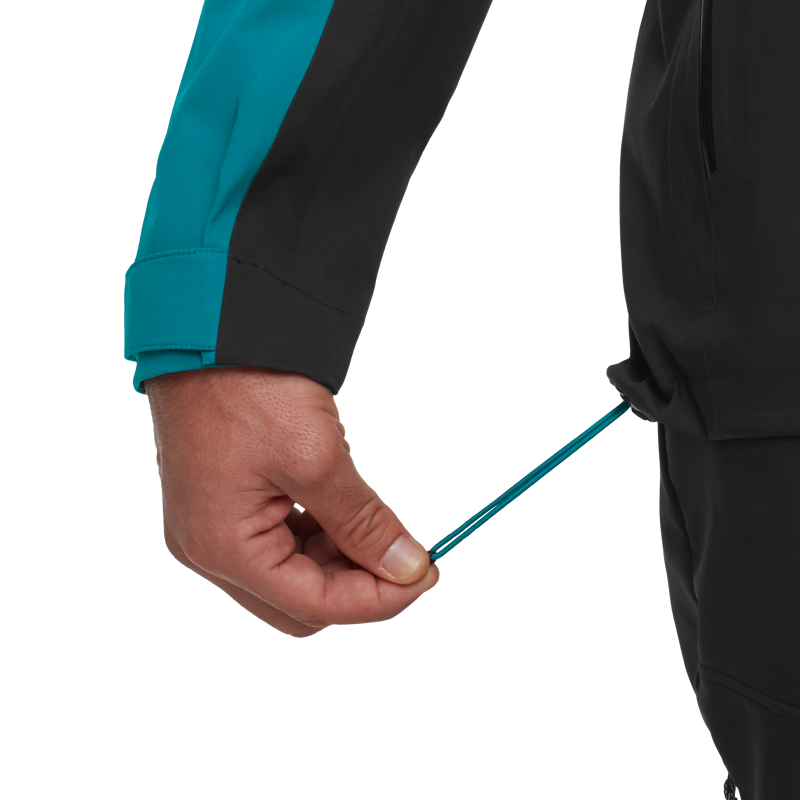 Mammut Men's Linard Guide HS Hooded Jacket in Black/Deep Teal-6