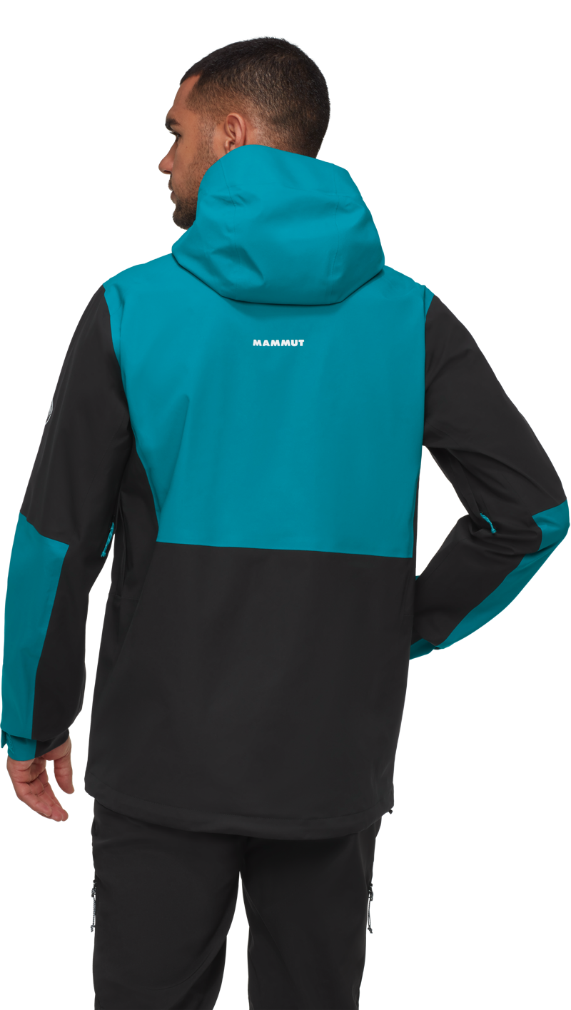 Mammut Men's Linard Guide HS Hooded Jacket in Black/Deep Teal-3