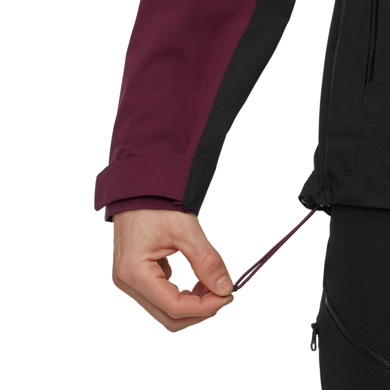 Mammut Men's Linard Guide HS Hooded Jacket in Black/Vin-7