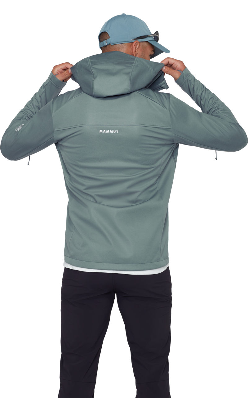 Mammut Men's Ultimate VIII SO Hooded Jacket in Strata/Black-3