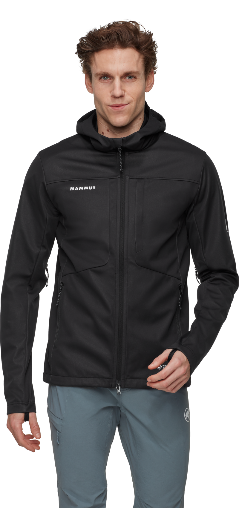 Mammut Men's Ultimate VIII SO Hooded Jacket in Black-1