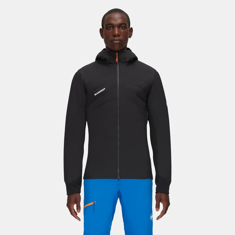 Mammut Men's Rime Light IN Flex Hooded Jacket in Black/Phantom-1