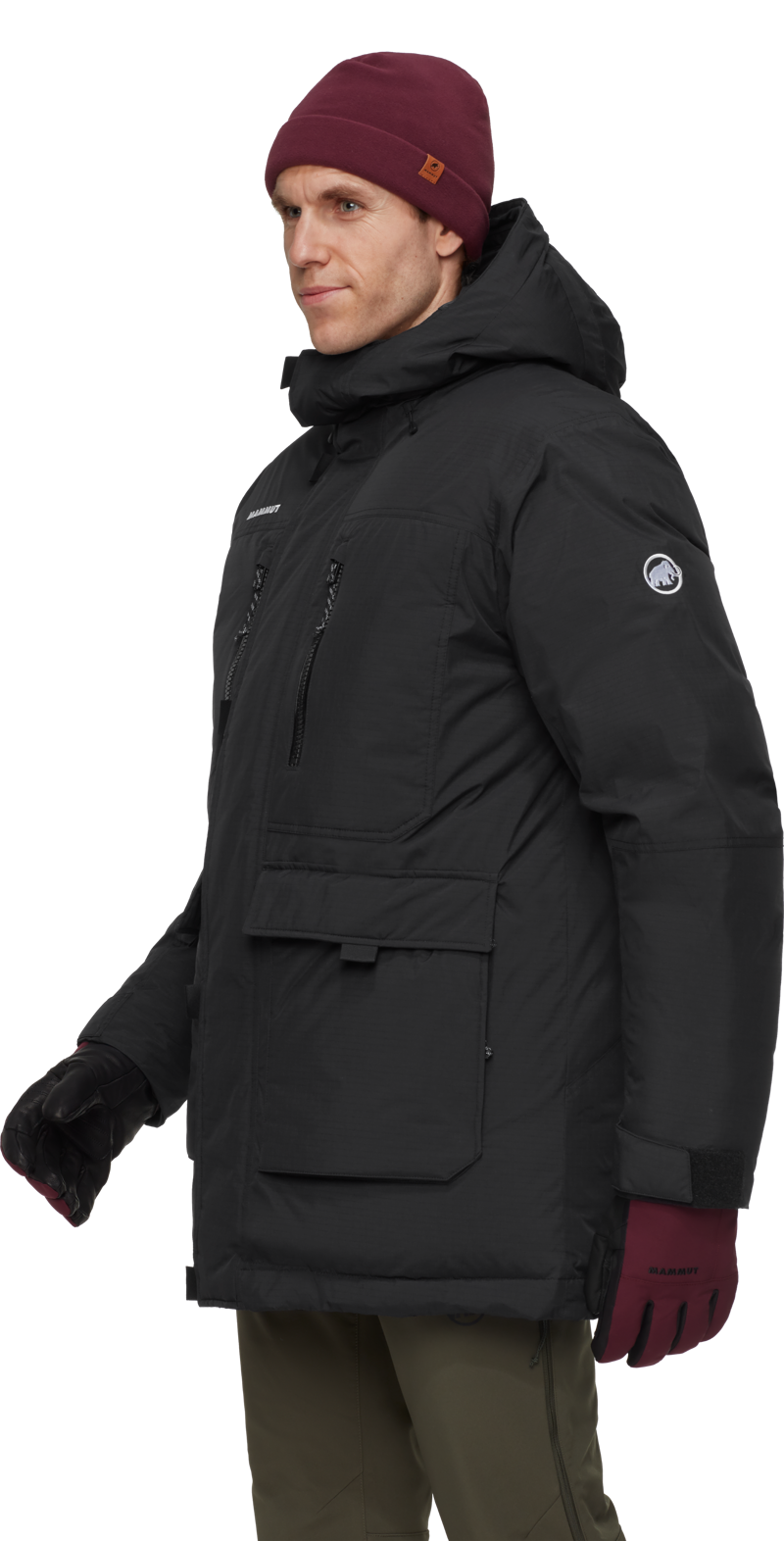 Mammut Men's Arctic IN Hooded Parka in Black-2
