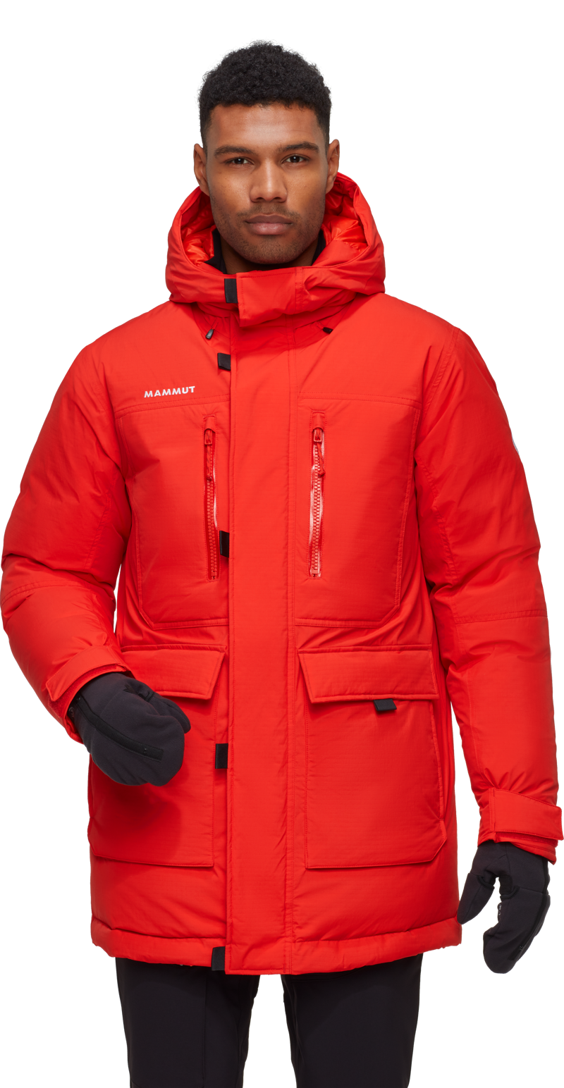 Mammut Men's Arctic IN Hooded Parka in Red-1