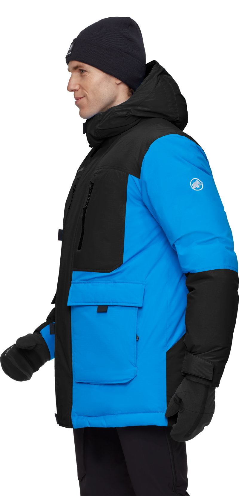 Mammut Men's Arctic IN Hooded Parka in Glacier Blue/Black-2