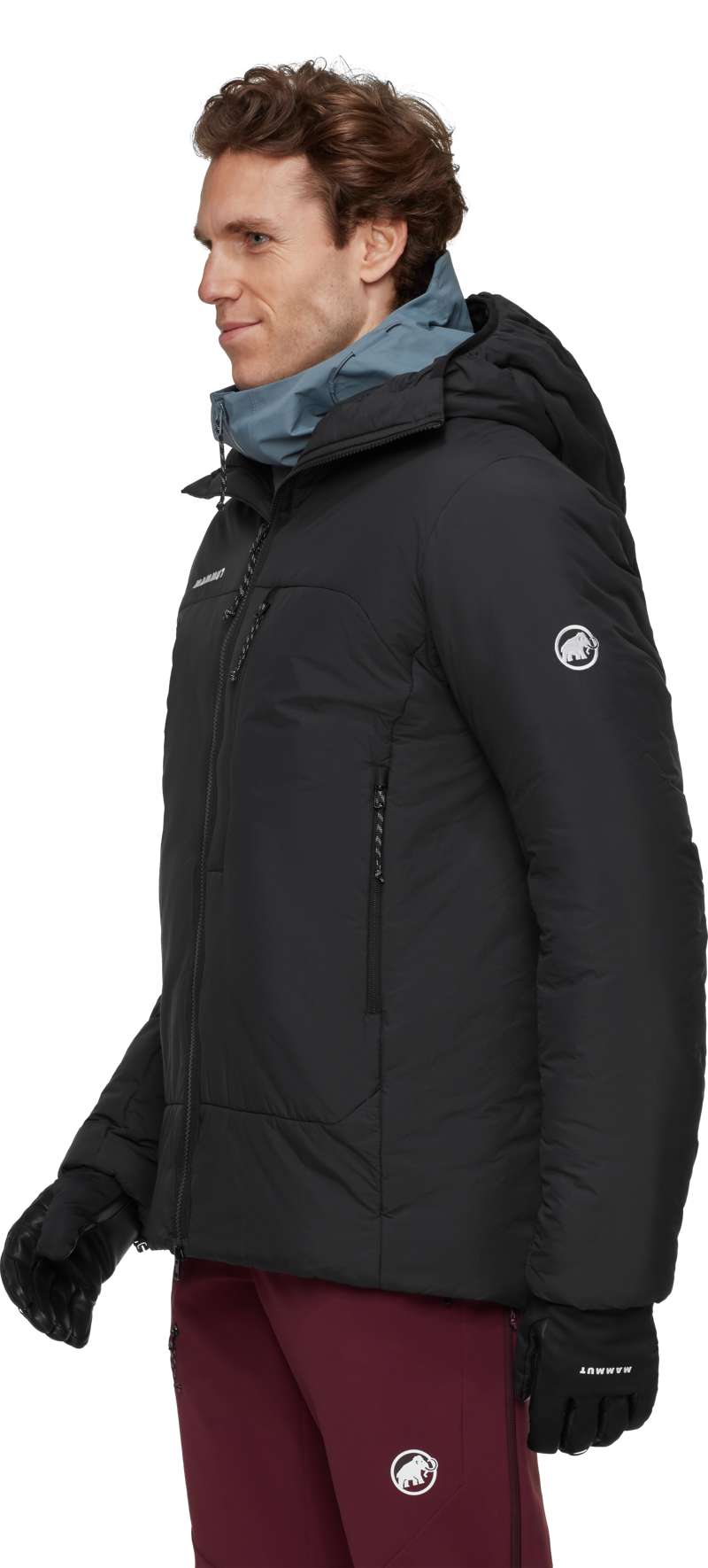 Mammut Men's Rime Pro Belay IN Hooded Jacket in Black-1