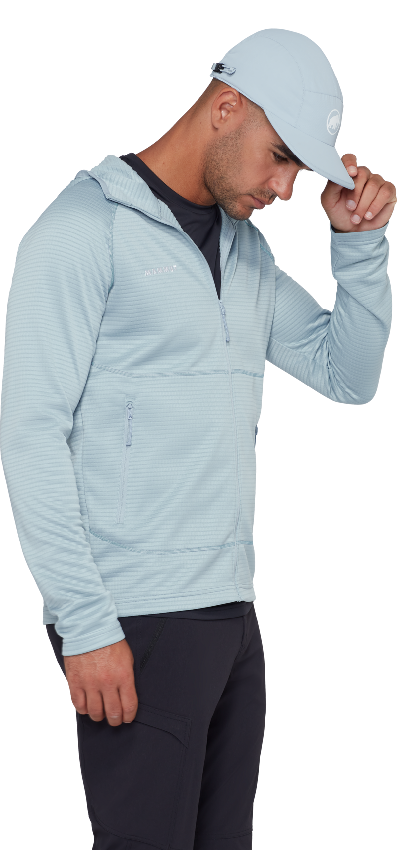 Mammut Men's Crag ML Hooded Jacket in Nebla-3