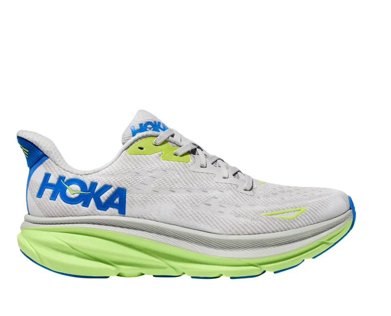 Hoka Men's Clifton 9 in Stardust/Electric Cobalt