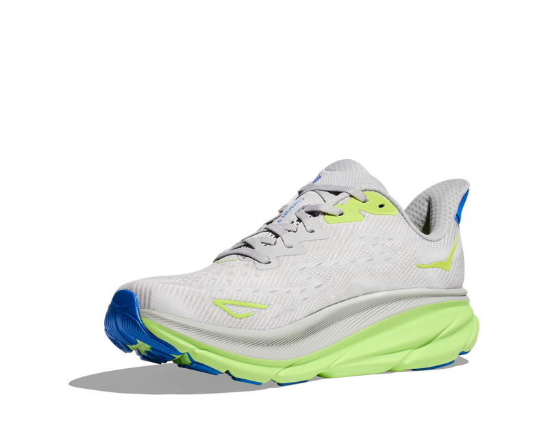 Hoka Men's Clifton 9 in Stardust/Electric Cobalt-6