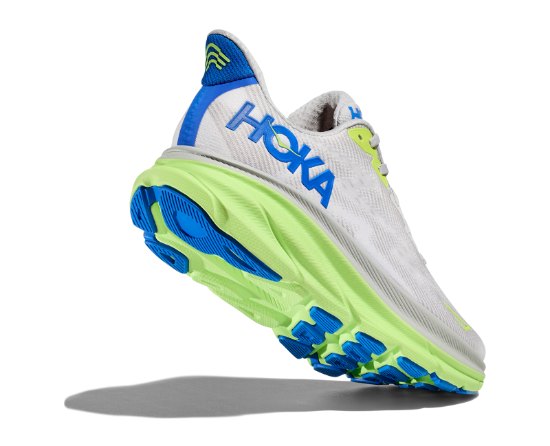 Hoka Men's Clifton 9 in Stardust/Electric Cobalt-5