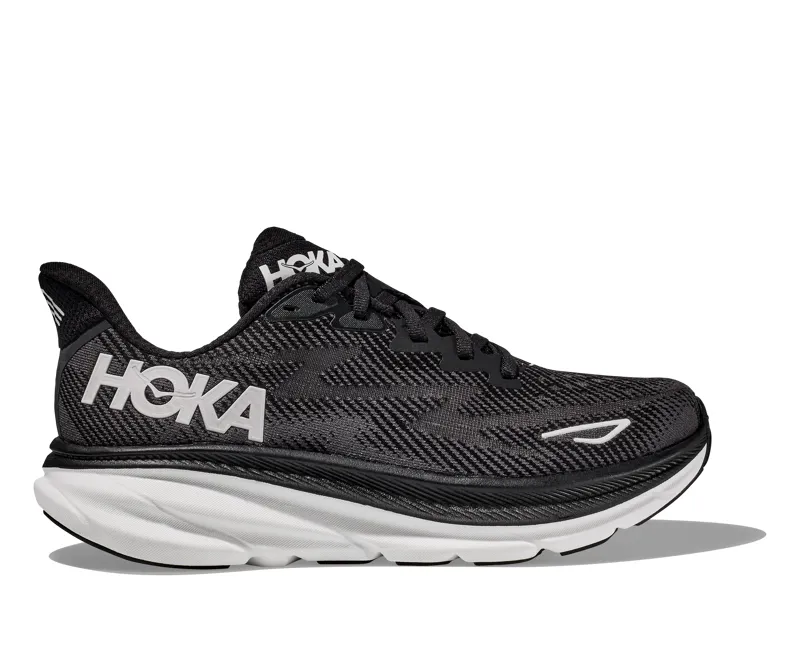 Hoka Women's Clifton 9 in Black/White