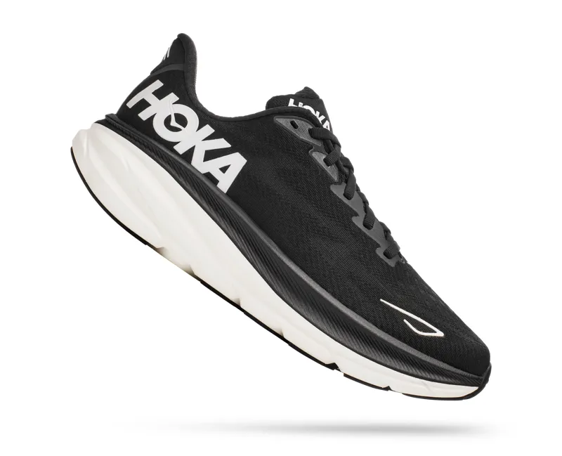 Hoka Women's Clifton 9 in Black/White-1