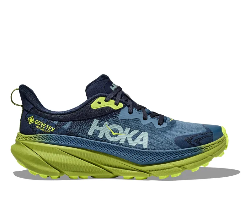 Hoka Men's Challenger 7 Gore-Tex in Outer Space/Dark Citron