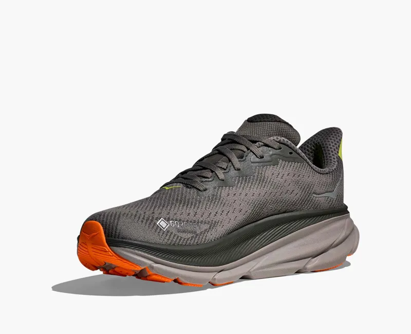 Hoka Men's Clifton 9 GTX in Asphalt Grey/Gravel-3