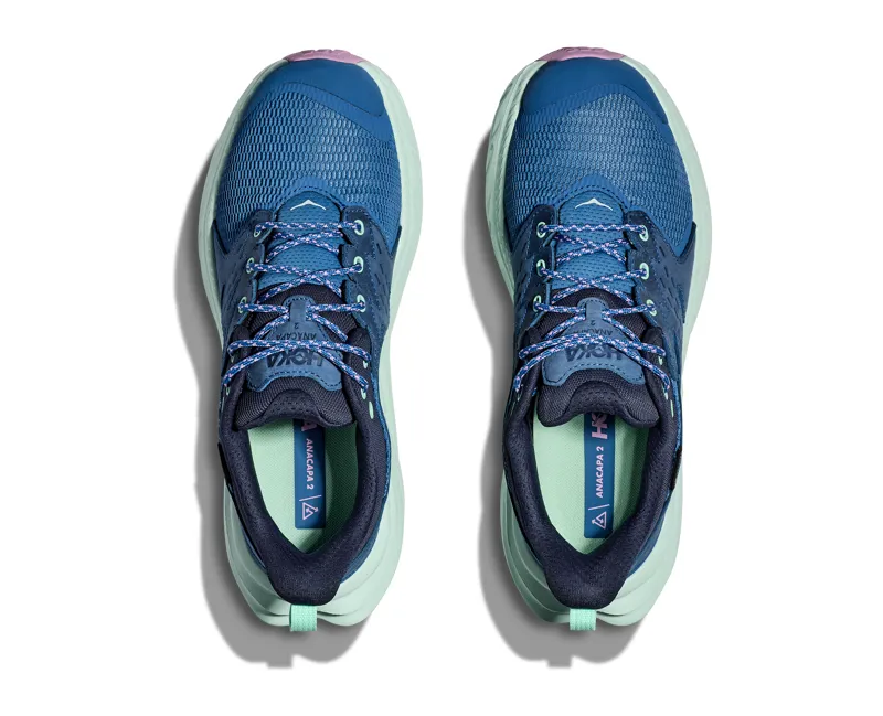 Hoka Women's Anacapa 2 Low Gore-Tex in Foggy Night/Aqua Breeze-4