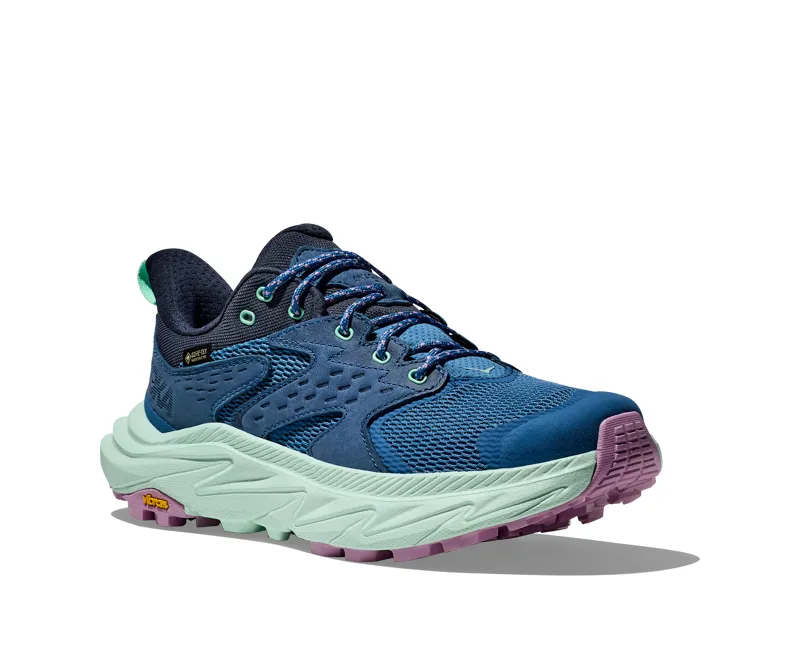 Hoka Women's Anacapa 2 Low Gore-Tex in Foggy Night/Aqua Breeze-1