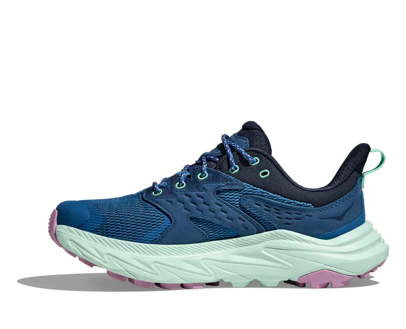 Hoka Women's Anacapa 2 Low Gore-Tex in Foggy Night/Aqua Breeze-7