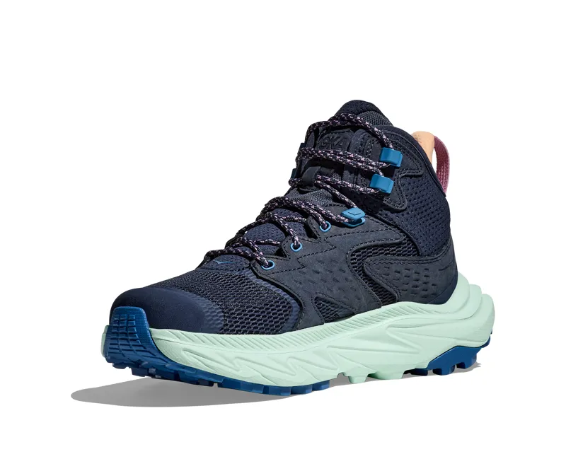 Hoka Women's Anacapa 2 Mid Gore-Tex in Varsity Navy/Aqua Breeze-5