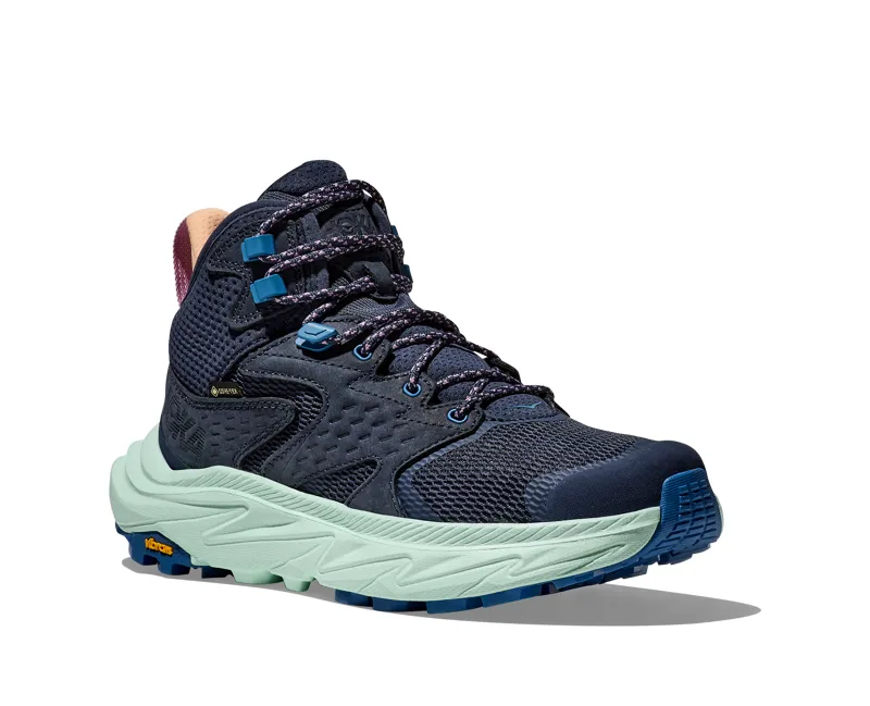 Hoka Women's Anacapa 2 Mid Gore-Tex in Varsity Navy/Aqua Breeze-1