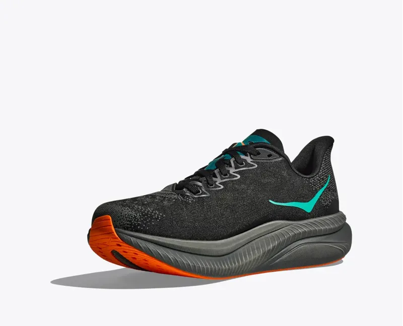 Hoka Men's Mach 6 in Black/Electric Tangerine-5