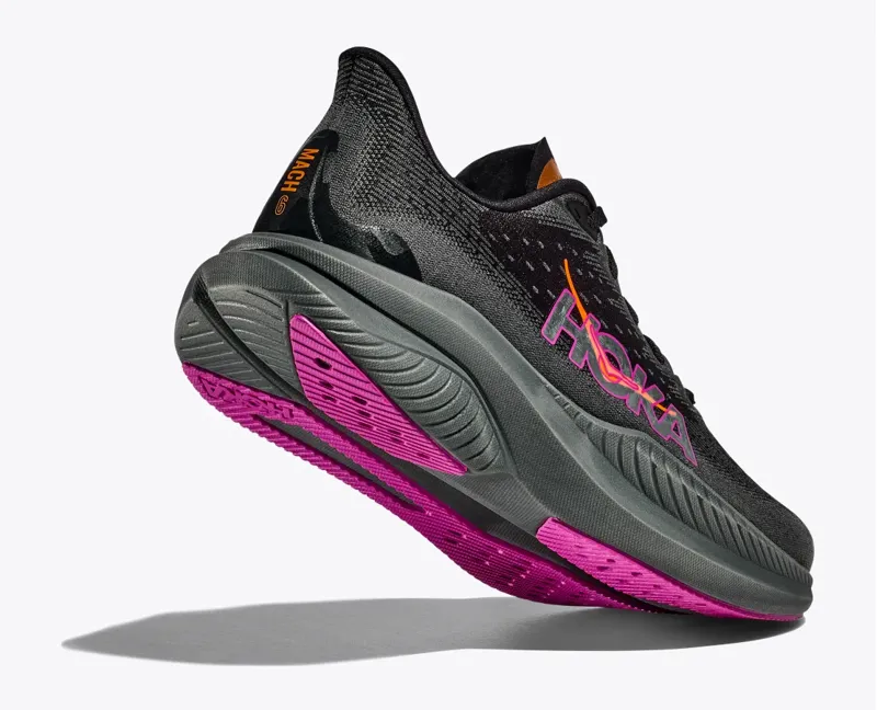 Hoka Women's Mach 6 in Black/Fuchsia-3