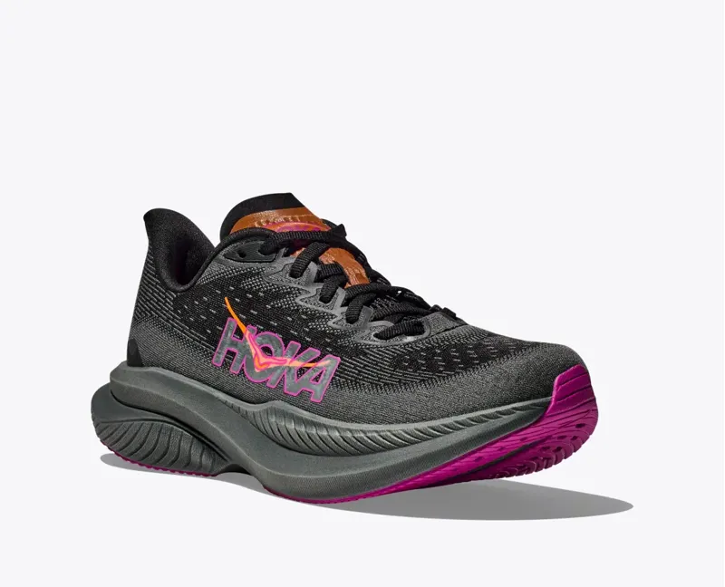Hoka Women's Mach 6 in Black/Fuchsia-5