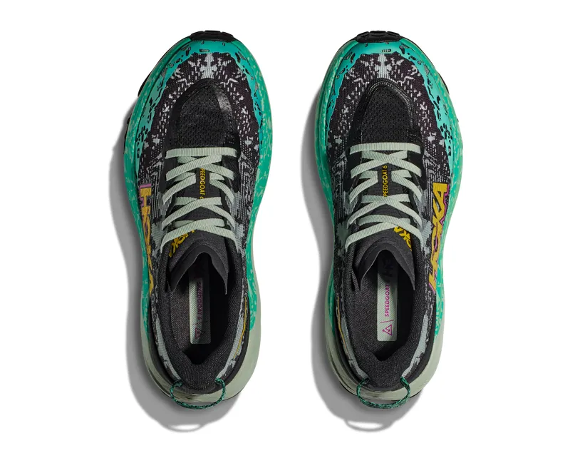 Hoka Women's Speedgoat 6 in Black/Aloe Vera-4