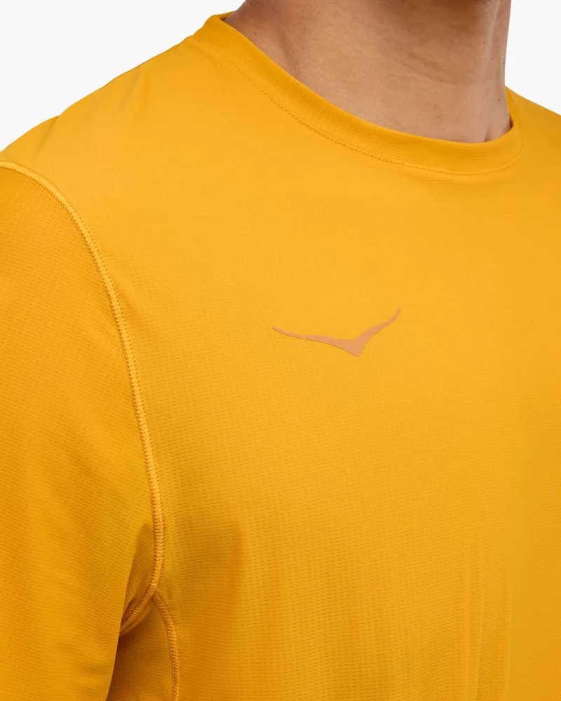 Hoka Men's Airolite Run Tee in Varsity Yellow-4