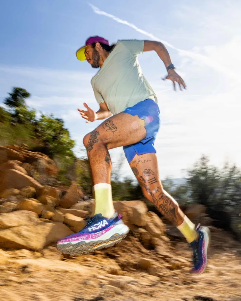 Hoka Men's Glide 5 inch Shorts W/Brief in Ultramarine-2