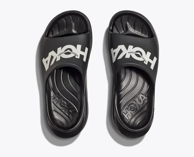 Hoka Ora Athletic Slide in Black/White-1