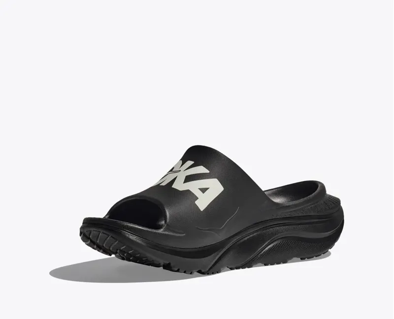 Hoka Ora Athletic Slide in Black/White-2
