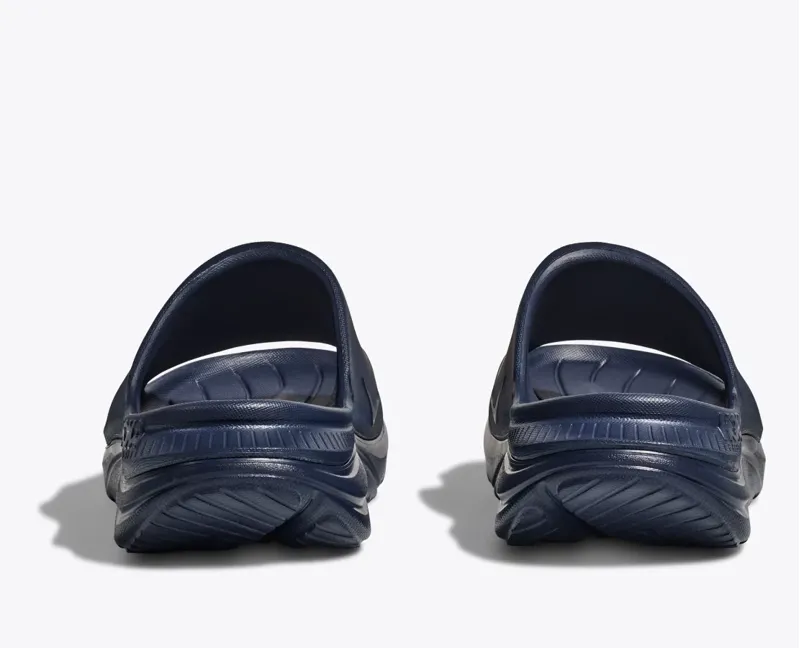 Hoka Ora Athletic Slide in Varsity Navy/White-4