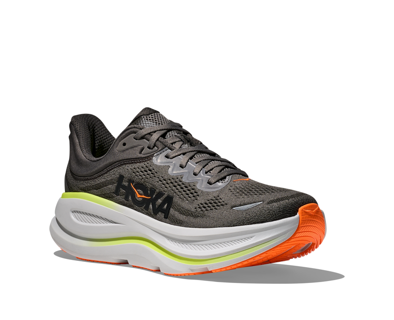Hoka Men's Bondi 9 in Asphalt Grey/Gravel-3