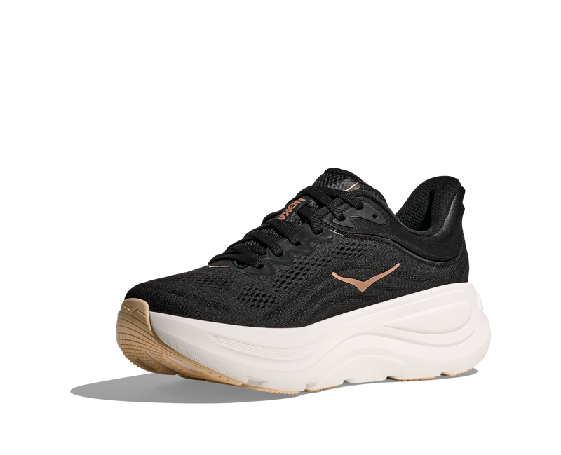 Hoka Women's Bondi 9 in Black/Rose Gold-4