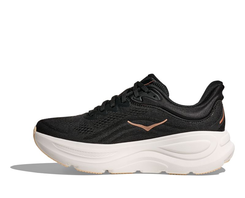 Hoka Women's Bondi 9 in Black/Rose Gold-1