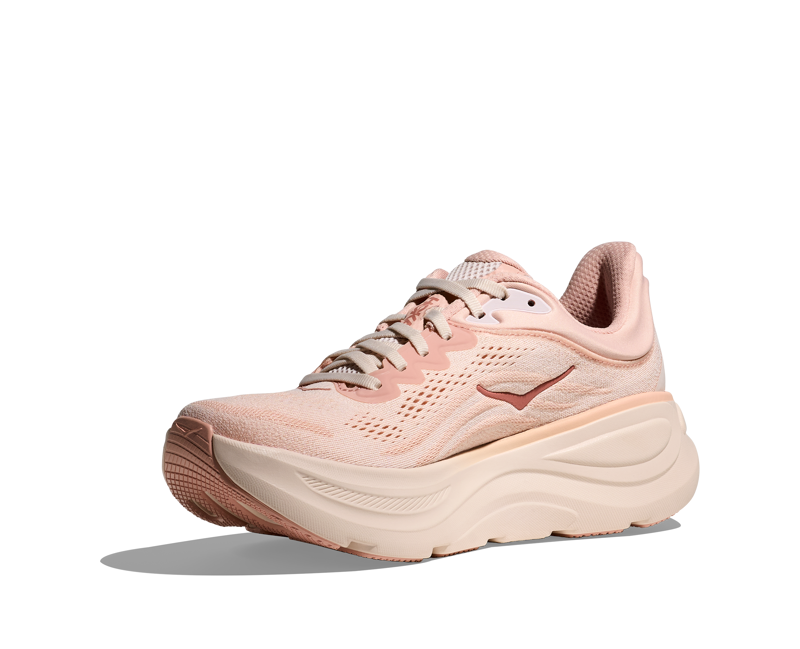 Hoka Women's Bondi 9 in Rose Latte/Rose Cream-6