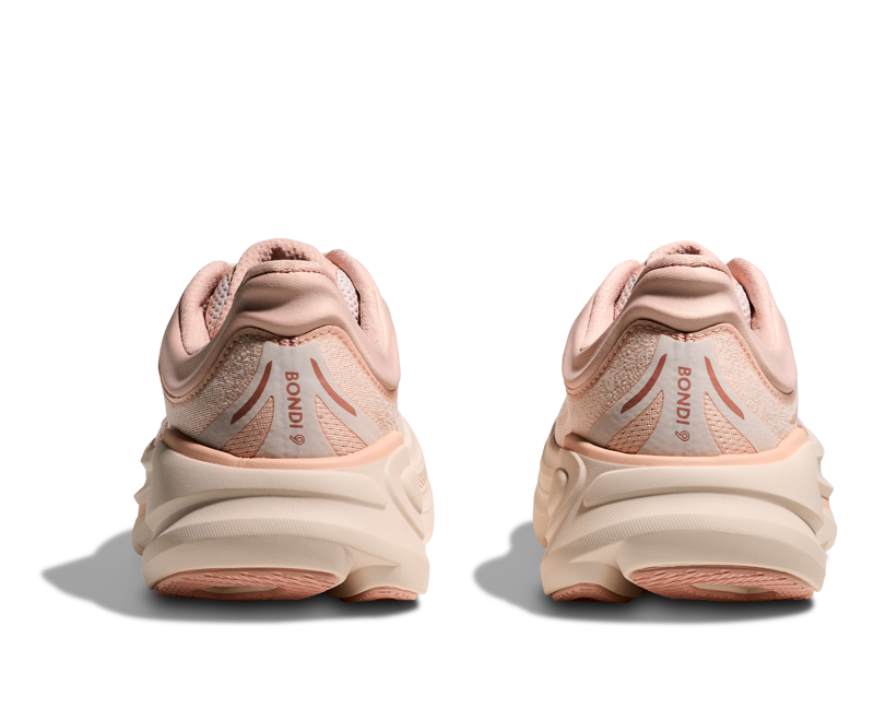 Hoka Women's Bondi 9 in Rose Latte/Rose Cream-4