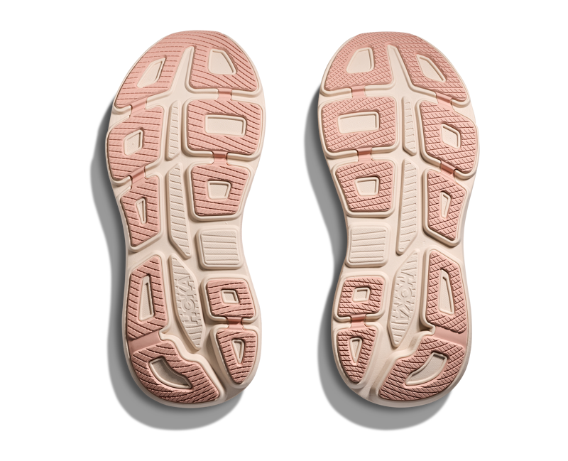 Hoka Women's Bondi 9 in Rose Latte/Rose Cream-2