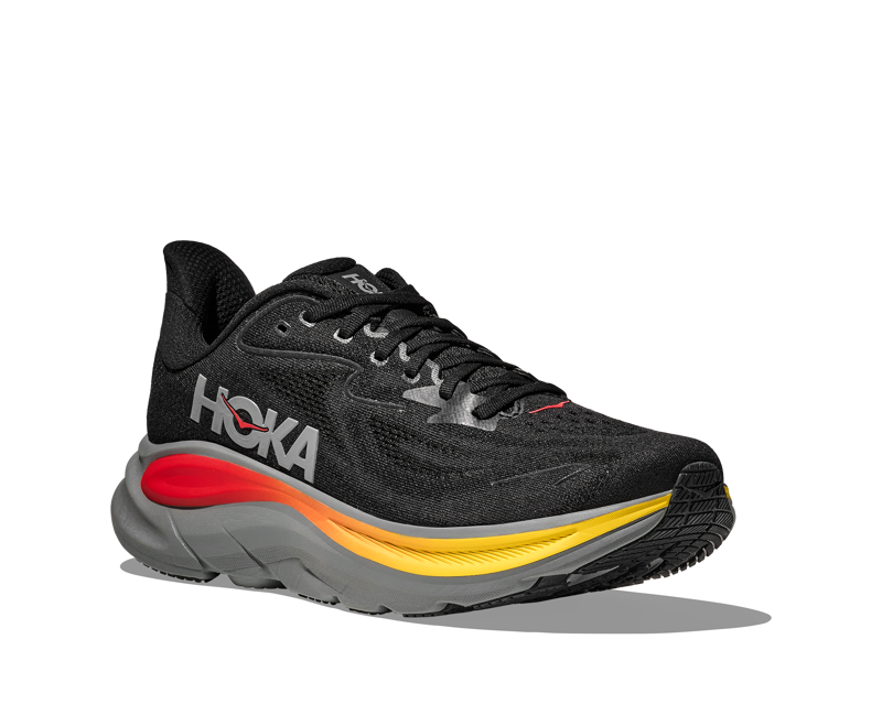 Hoka Men's Clifton 10 in Black/Galactic Grey-2