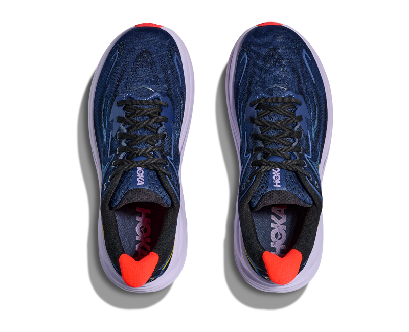 Hoka Women's Clifton 10 in Midnight Blue/Starlight Glow-6