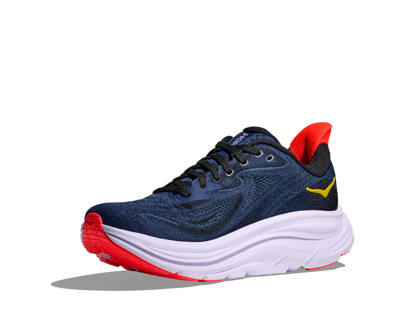 Hoka Women's Clifton 10 in Midnight Blue/Starlight Glow-4