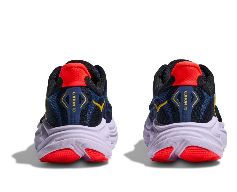 Hoka Women's Clifton 10 in Midnight Blue/Starlight Glow-5