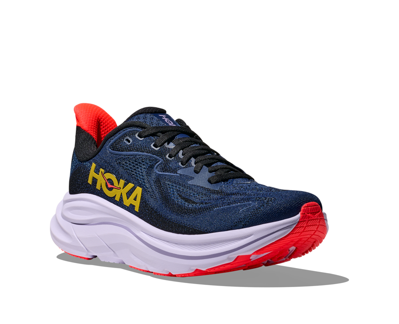 Hoka Women's Clifton 10 in Midnight Blue/Starlight Glow-3