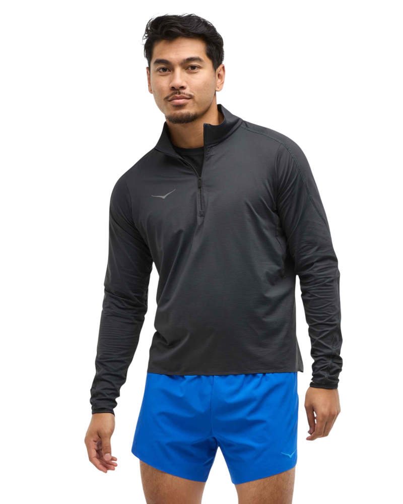 Hoka Men's Glidetech Quarter Zip in Black