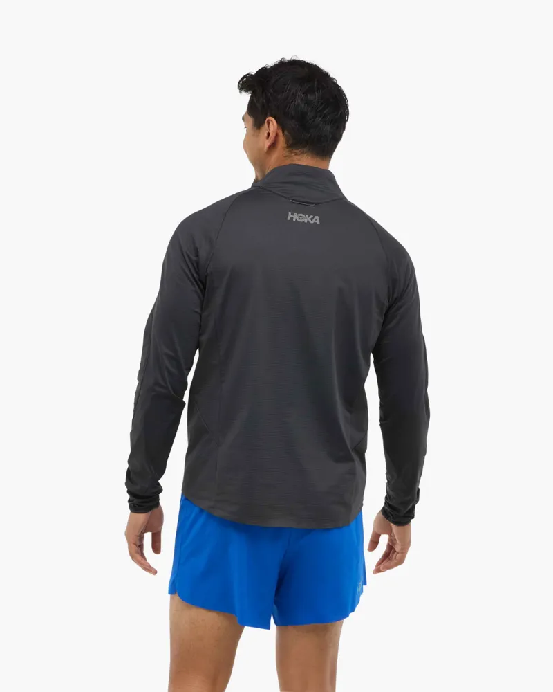 Hoka Men's Glidetech Quarter Zip in Black-2