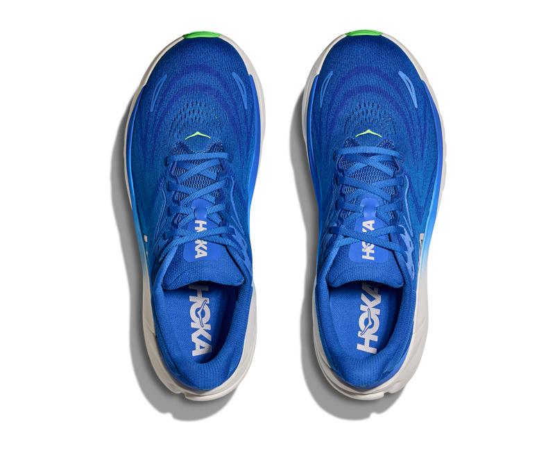 Hoka Men's Arahi 8 in Cobalt Blue/Neon Green-6