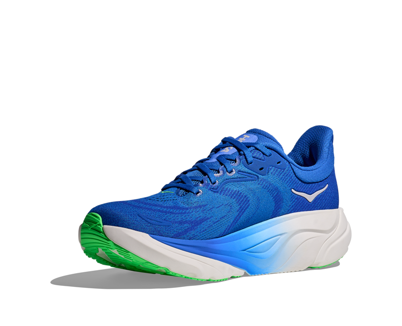 Hoka Men's Arahi 8 in Cobalt Blue/Neon Green-4