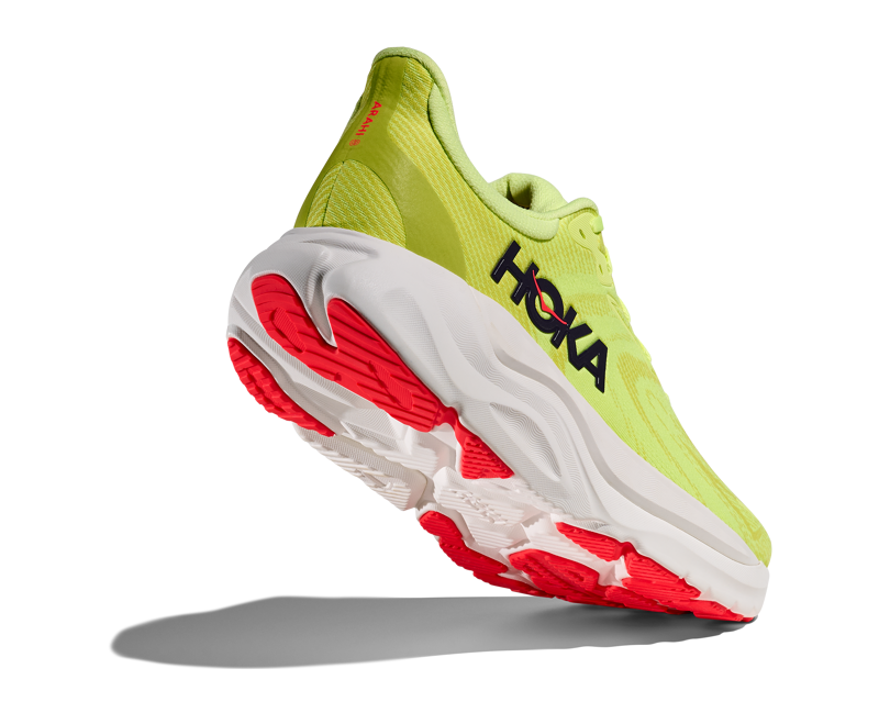 Hoka Men's Arahi 8 in Neon Yuzu/Neon Flame-2