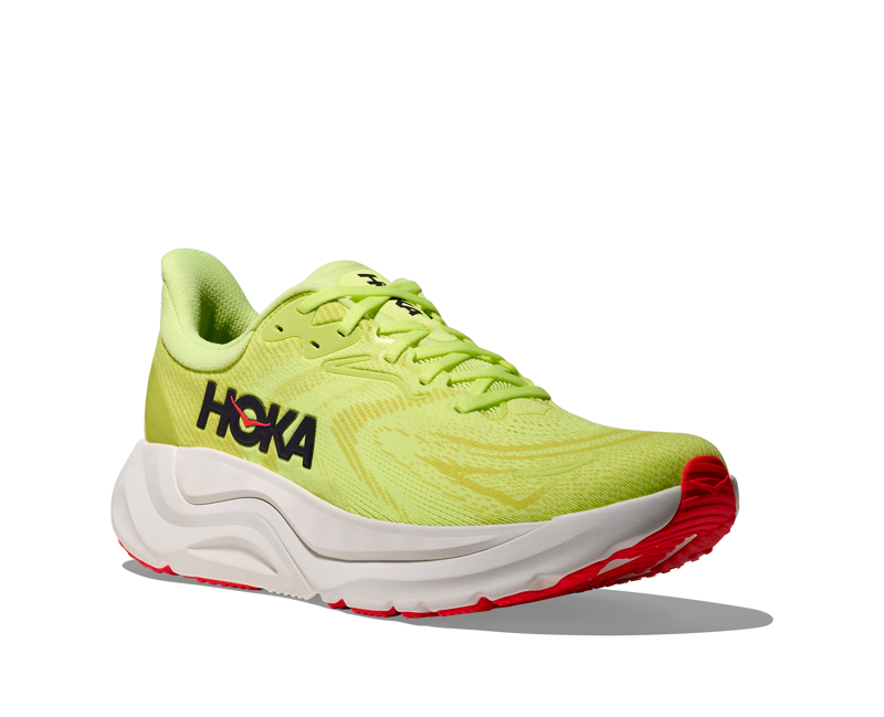 Hoka Men's Arahi 8 in Neon Yuzu/Neon Flame-3