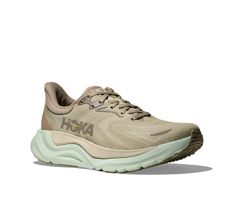 Hoka Women's Arahi 8 in Oyster Mushroom/Truffle Salt-2